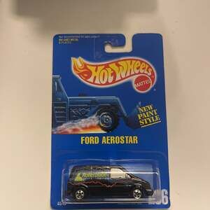 Hot Wheels 1991 Ford Aerostar Van Black Rollerblade #236
